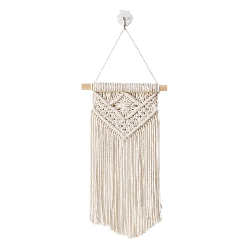 Hand Woven Bohemian Woven Tapestry Long Tassel Wall Hanging Home Decoration Wall Cotton Rope Nordic Style Tapestry