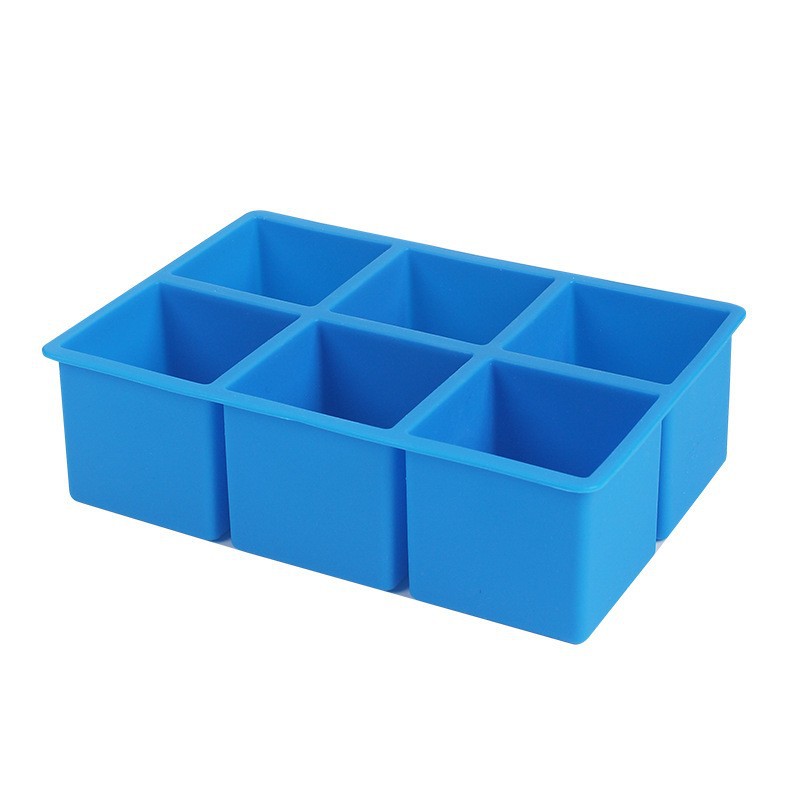 Picture of Amazon hot sale silicone large ice tray easy demoulding square ice box whiskey ice mold anti-odor ice box