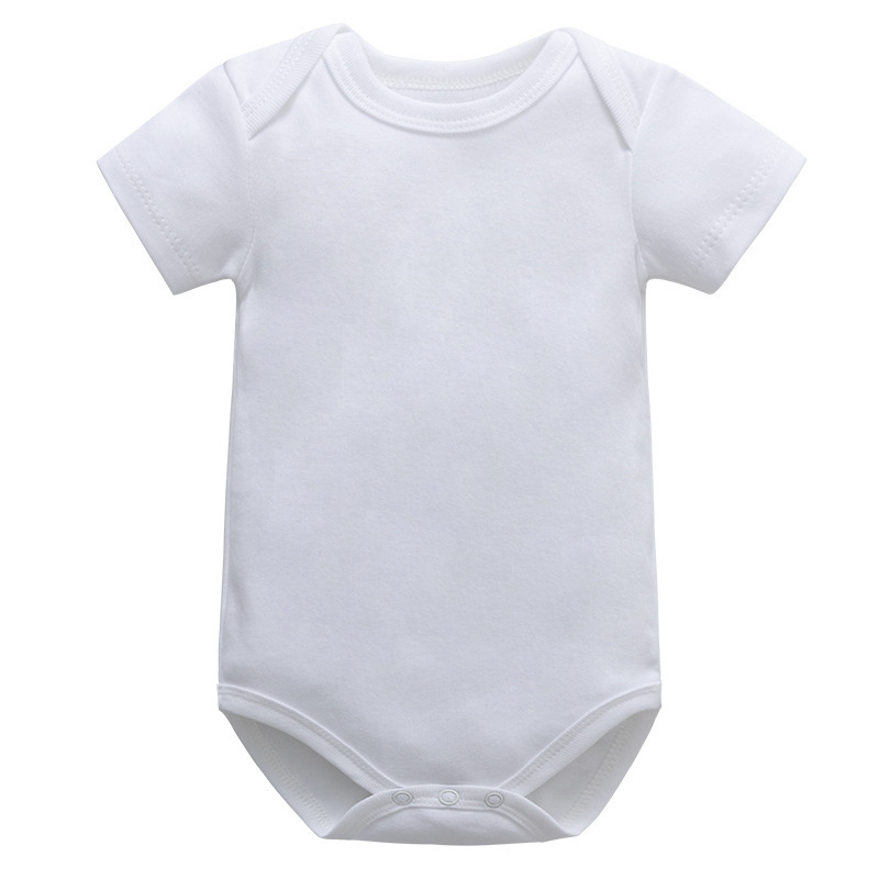 Picture of Baby Clothing Solid Color Triangle Hassel Class a Boys and Girls Solid Color Hassel Spring and Summer Baby Jumpsuit Wrap Fart Clothes