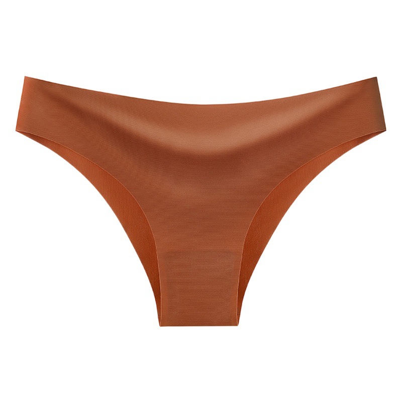 Traceless Fitness Women's Underwear Breathable Cotton Crotch Ice Silk Sports Yoga European and American Style Sexy Bikini Briefs for Women