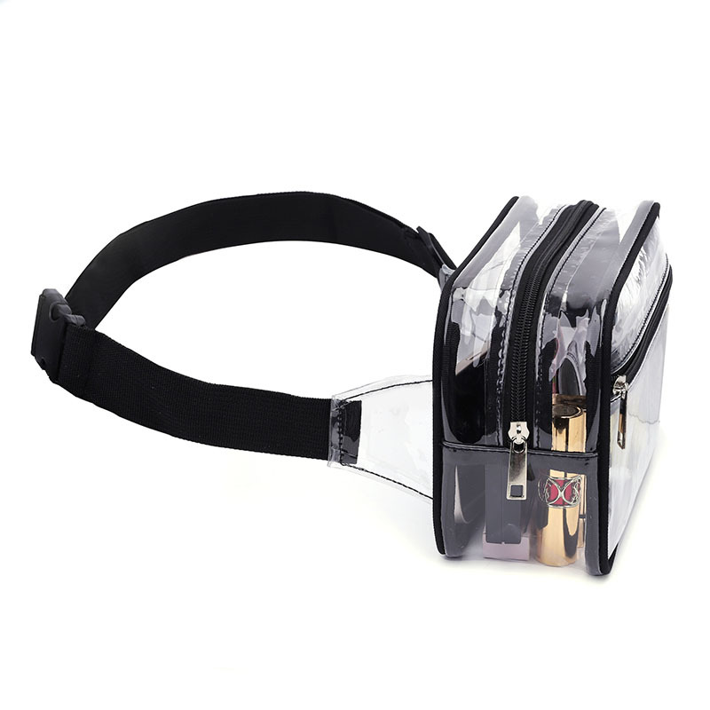 Picture of Cross-border Hot Selling PVC Transparent Waist Bag Creative Outdoor Sports Waterproof Waist Bag Wash Bag Visual Portable Storage Bag