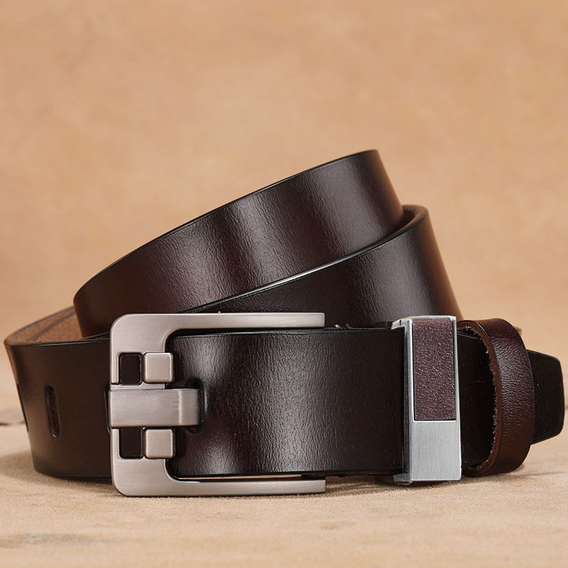 Antique Belt Longer Men's Genuine Leather Belt Men's Vintage Pin Buckle Genuine Leather Belt Belt Men's Casual Belt