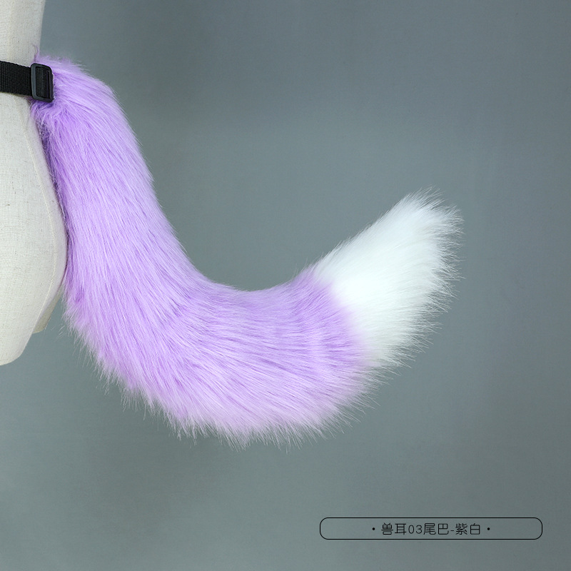 Picture of Handmade Simulated Animal Tail Cute Cosplay Dress up Comic Exhibition Fashion Accessories Handmade Plush Fox Tail