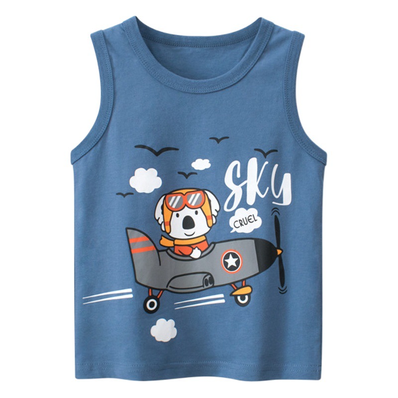 Picture of 27kids cross-border children's clothing supply Summer new children's vest Korean cartoon baby boys' clothes one-piece delivery