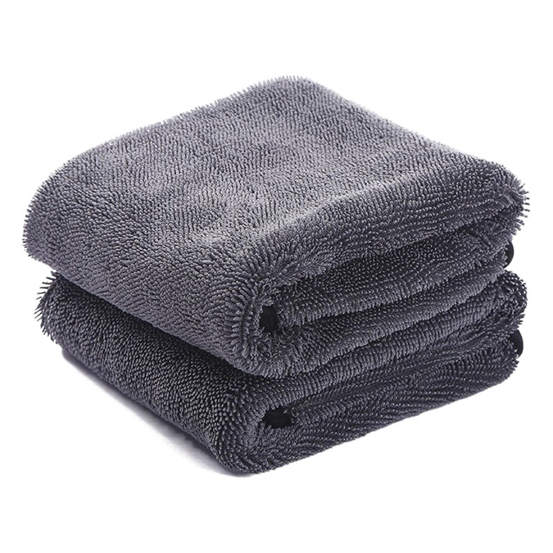 Cross-border small braid edging towel twisted cloth absorbent thickened car towel is not easy to lose hair car wash water collection towel