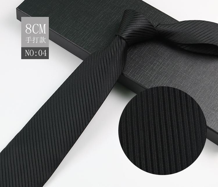 Picture of Men's Tie Business Shirt Stripesd Security Professional Formal Wear Wholesale Plus Logo Manufacturer 8cm Hand-Made