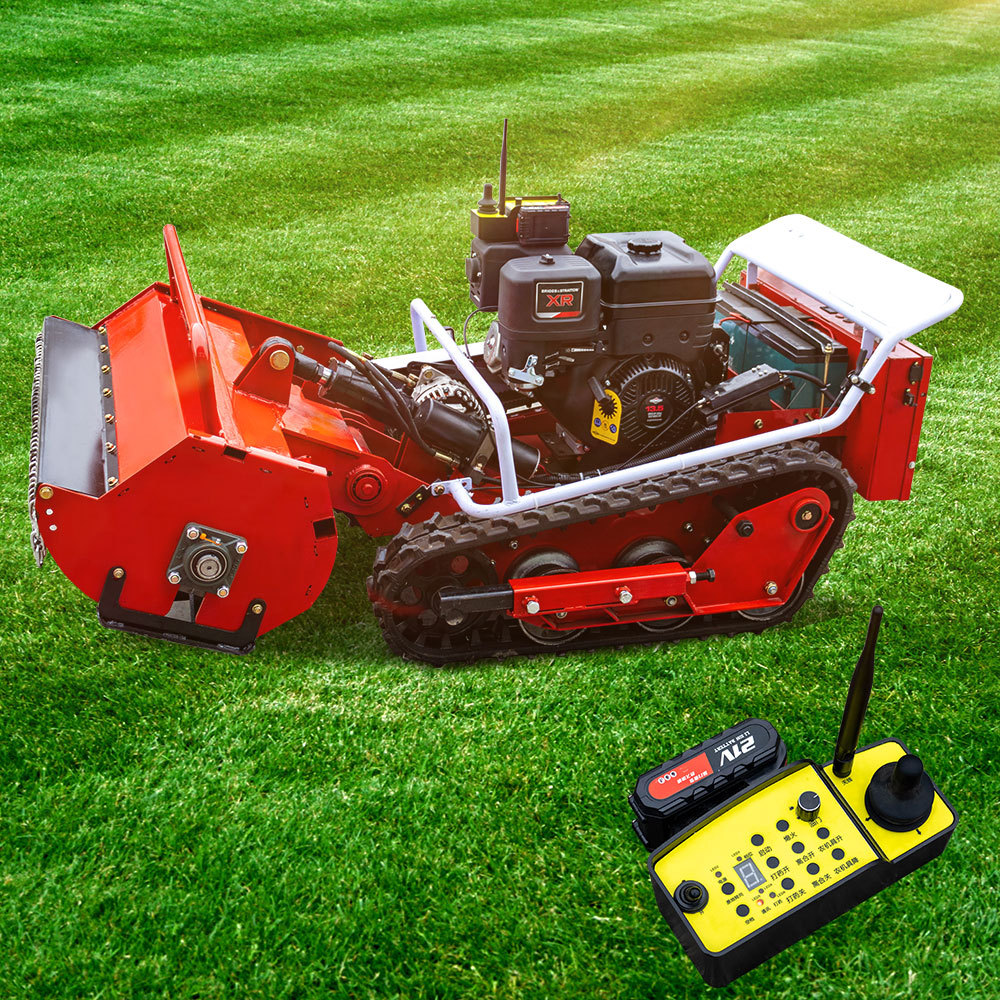 Source Factory Independent Lawn Mower Remote Control Lawn Mower Exported to Europe Household Convenient Weeding Orchard Land Reclamation