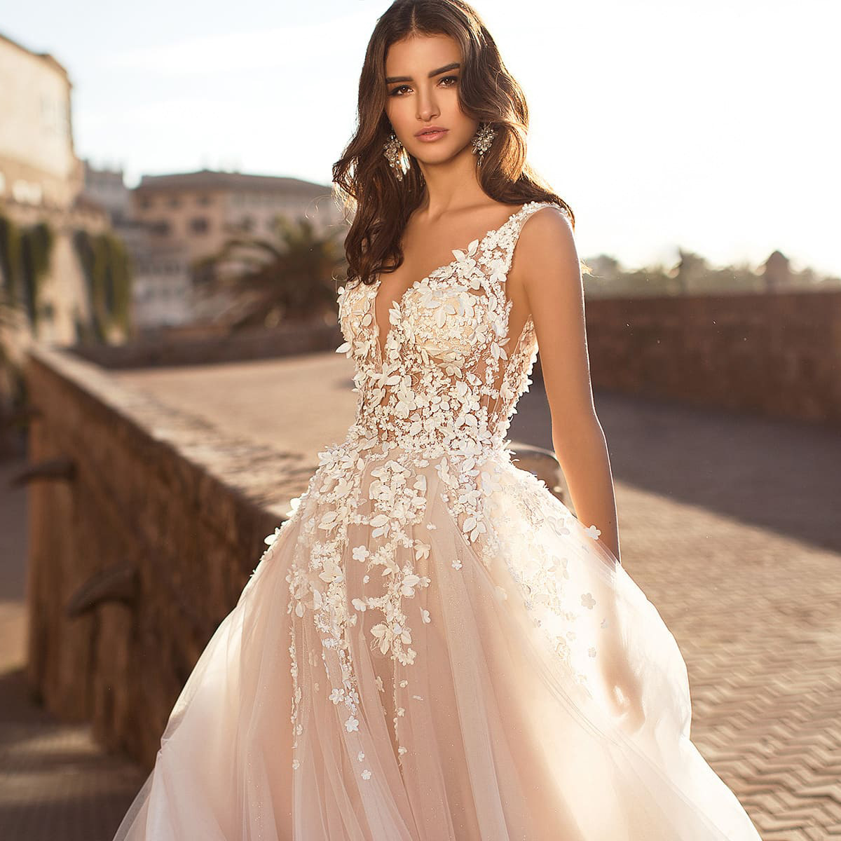 Picture of 2025 Cross-Border Summer New European and American Clothing Sexy Lace Dress Sleeveless Deep V Neck Wedding Dress Embroidered Long Skirt