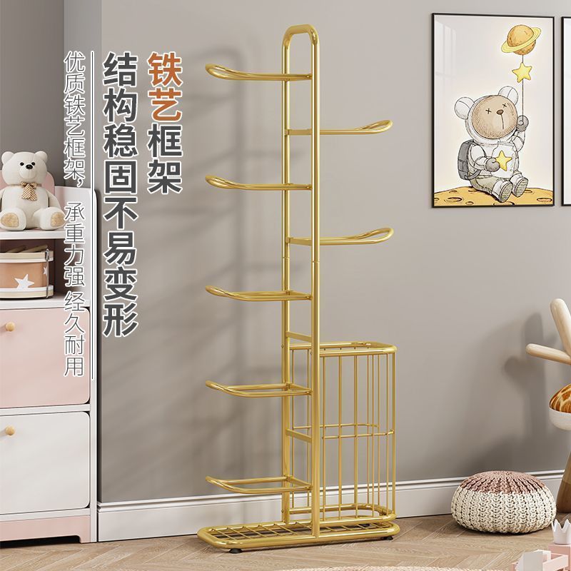 Picture of Home indoor simple volleyball organizing and storage basket, basketball storage rack, children's ball game placement shelf