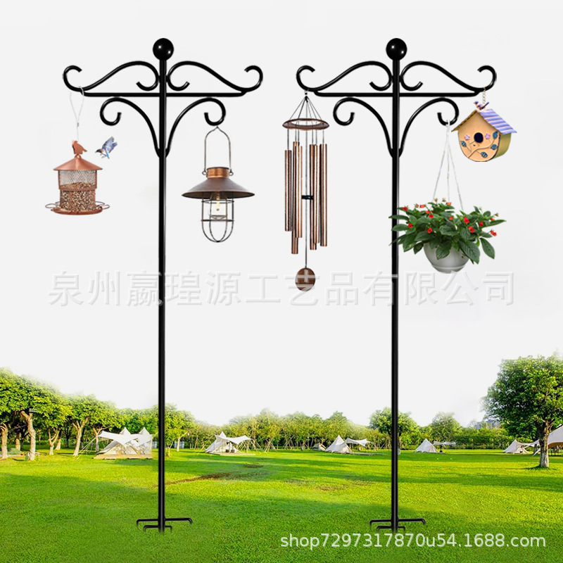 Cross-border new iron metal crafts iron products outdoor courtyard decoration Shepherd Hook wedding supplies hanging