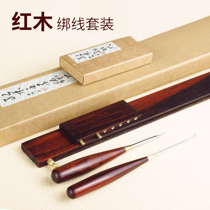 Lin Lake mahogany sub-line ruler handmade mahogany unhooking device sub-line Knotter fishing supplies