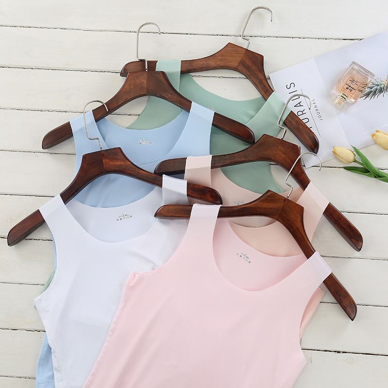 Picture of Seamless Vest for Women, Thin Pure Color Bottoming Shirt, Slim Sleeveless Spring & Fall Inner Wear, Summer Student Vest for Women