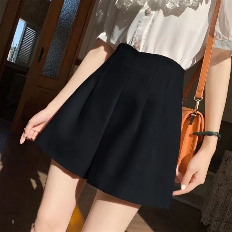 Shorts Women's Summer Outer Wear Pants Summer High Waist Slimming Hanged Black 2024 Popular Thin Shorts