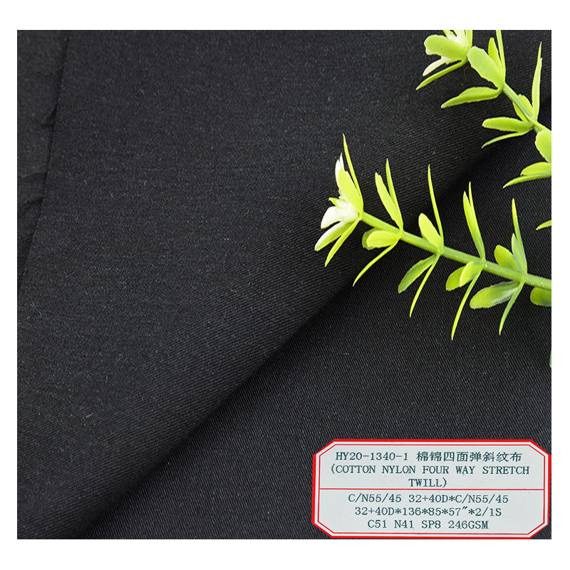 Cotton Nylon Four-Way Stretch Fabric, Autumn and Winter Pants, Suits, Cotton Nylon Blended Clothing Fabrics