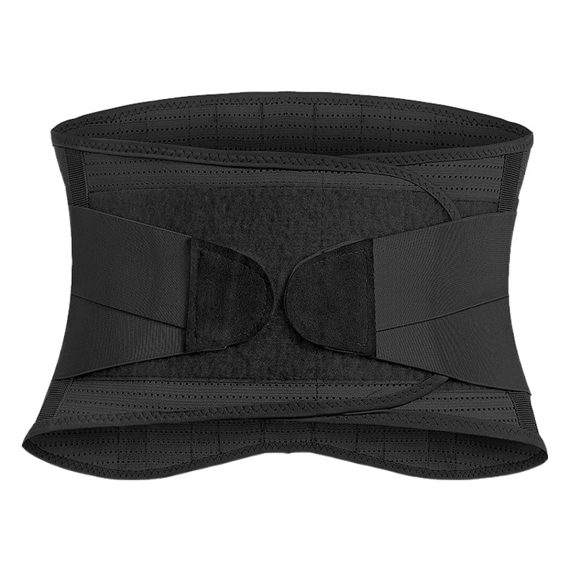 Cross-border hot-selling double-layer pressurized waistband breathable support protection lumbar spine elastic mesh breathable fitness waistband