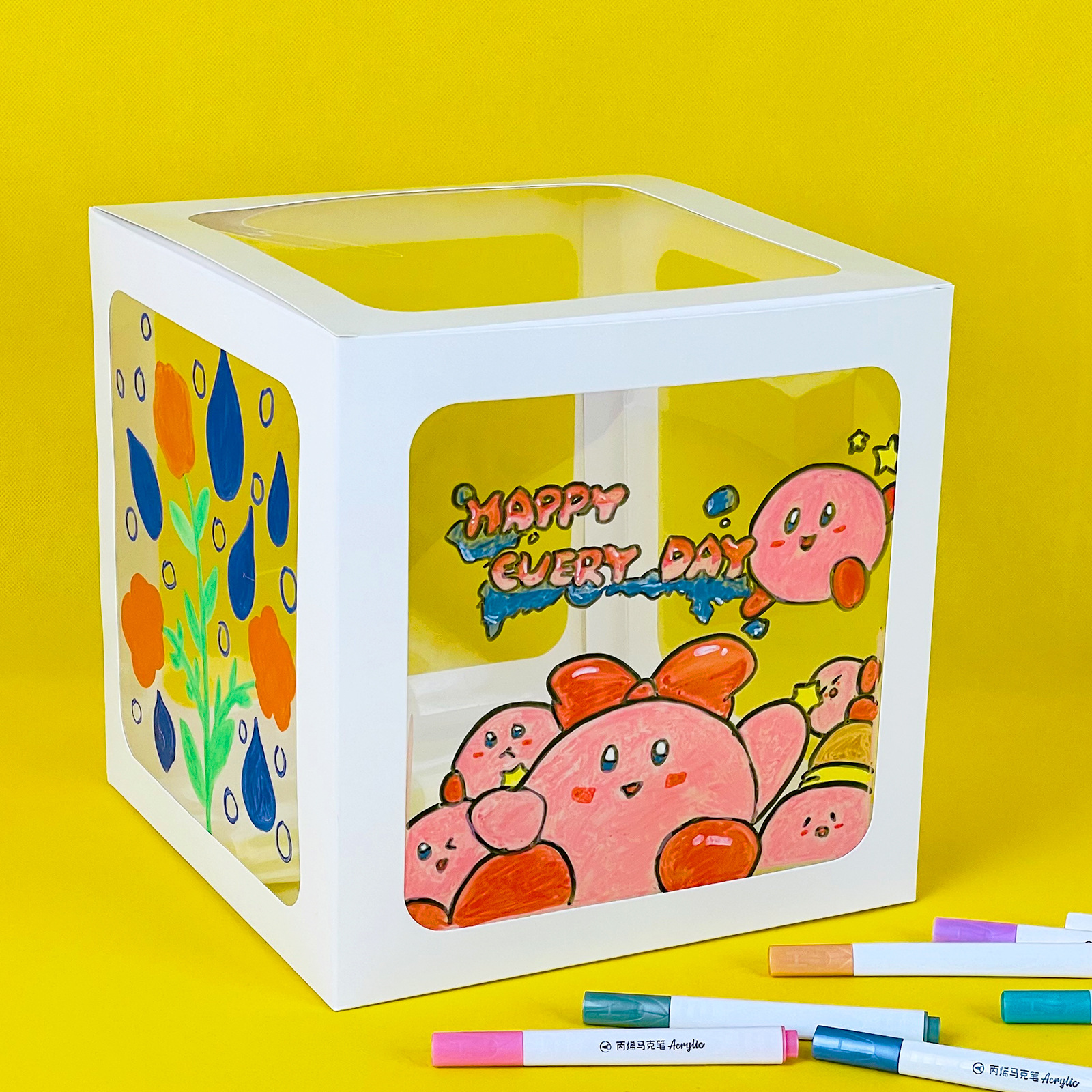 Picture of Painted Surprise Box Handmade DIY Transparent Creative Art Outdoor Spring Children's Making Material Bag Kindergarten