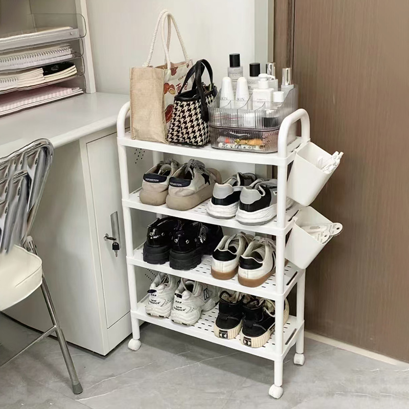Shoe rack simple household shoe cabinet dormitory rental house door under the table multi-layer shoe dustproof behind the door artifact storage