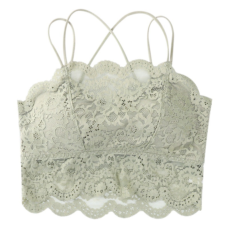Summer Lace Breast-Wrapped Tube Top, Sexy Beautiful Back Camisole for Women, No Rims, Outer Wear, Inner Wear, Anti-Exposure Intimates for Women