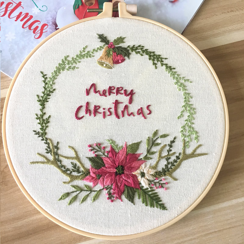 Picture of Original Christmas New embroidery diy handmade material bag cross-border British factory kit beginner thread embroidery Christmas