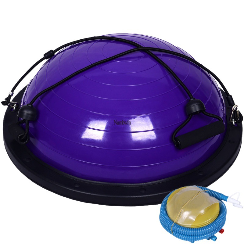 60cm glossy wave speed ball fitness yoga semicircle ball Pilates foot balance ball beam ball air pump pull rope