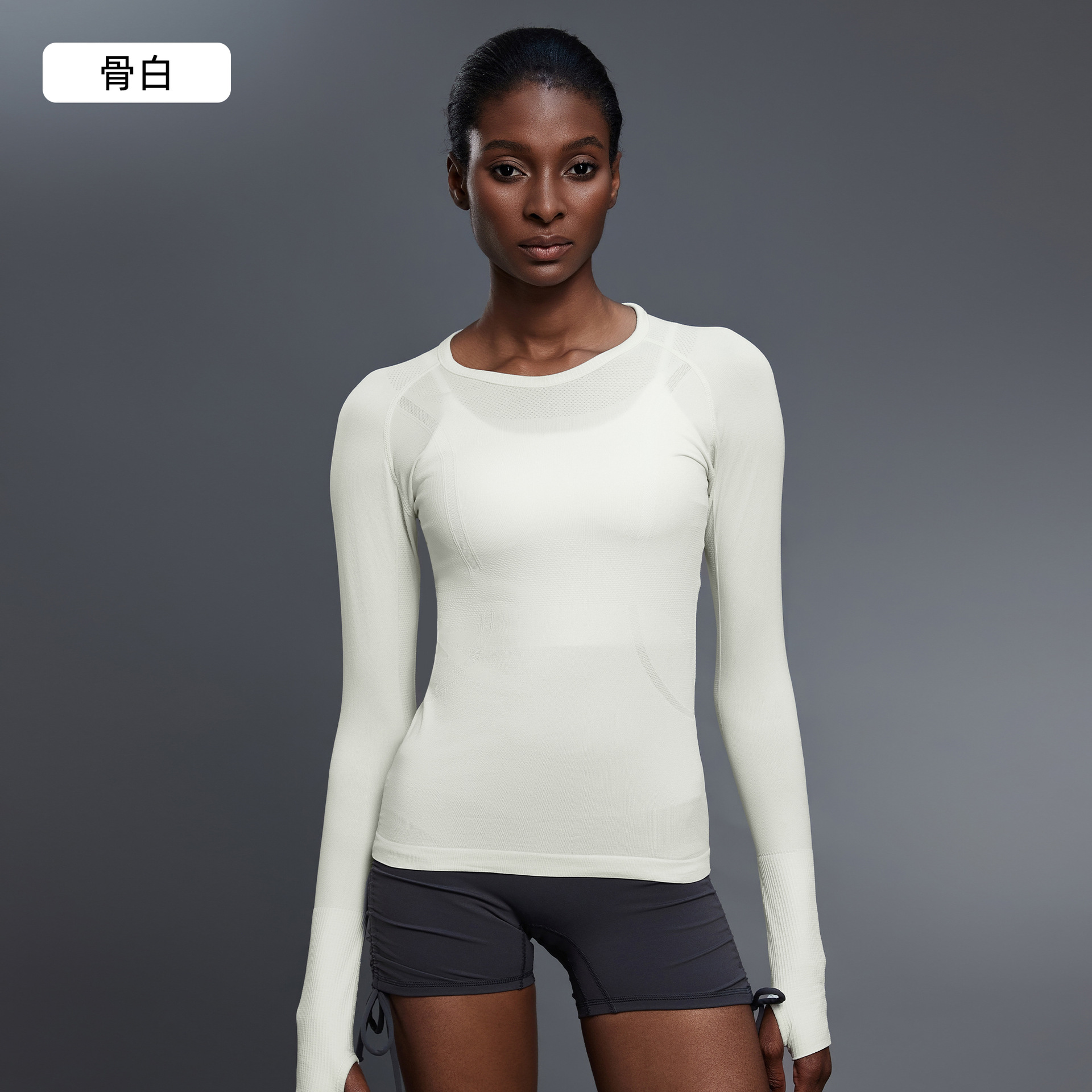 Picture of Cross-Border New Quick-Drying Top Long-Sleeved Women's Sports Running Fitness Breathable Seamless One-Piece Yoga Wear D19083