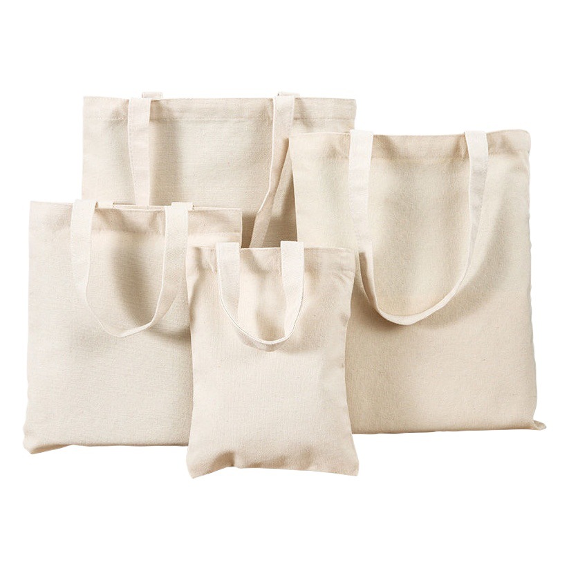 SOURCE Factory Custom blank in stock diy hand painted graffiti canvas bag white portable canvas bag printed logo
