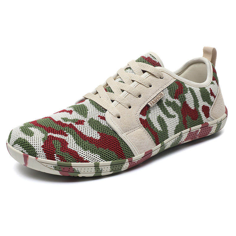Cross-border New Outdoor Men's Shoes Wide Last Barefoot Shoes Comfortable Walking Shoes Wide Toe Shoes Breathable Soft Sole Couple Casual Shoes