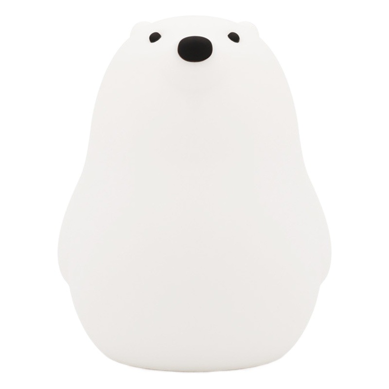 Picture of New Factory Product Little White Bear Lamp Soft Silicone Cute Atmosphere Lamp Charging Warm Light Sleeping Night Light with Night Timer