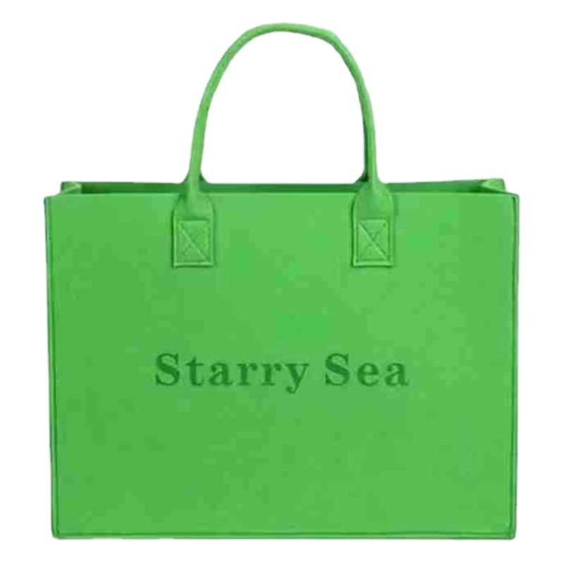 New Felt Bag Supply Fashionable Versatile Trendy Handbag Starry Sea Felt Bag Large Capacity Tote Bag