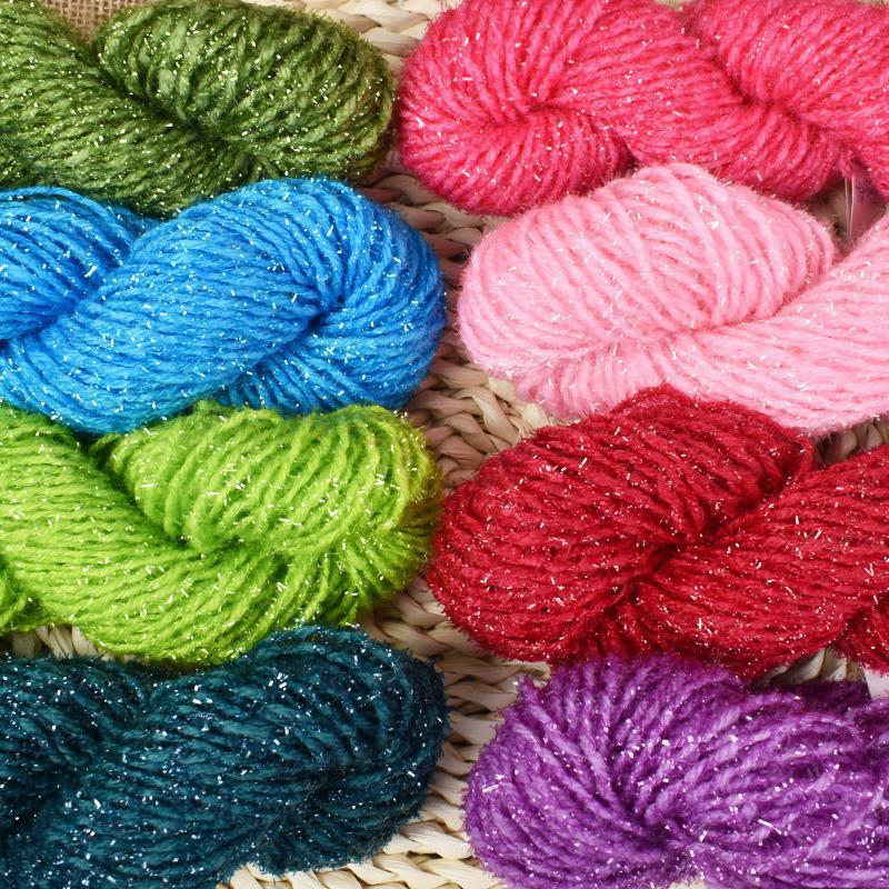 Gold thread plus thread 35g twisted yarn DIY hand crocheted knitted crochet shoe cushion doll flower thread