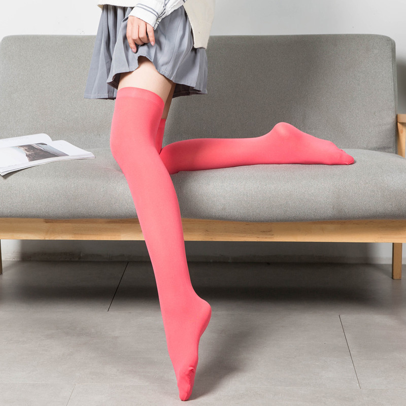 Picture of Japanese Velvet Over-the-Knee Socks Student Thigh Socks Mid-high Stockings Plus Stockings Autumn Ladies High Stockings