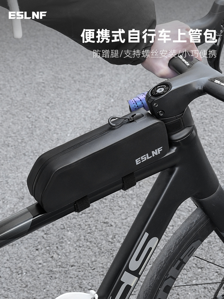 ESLNF Road Bike Upper Tube Bag Mountain Bike Waterproof Large Capacity Front Beam Bag Riding Bag Equipment Accessories