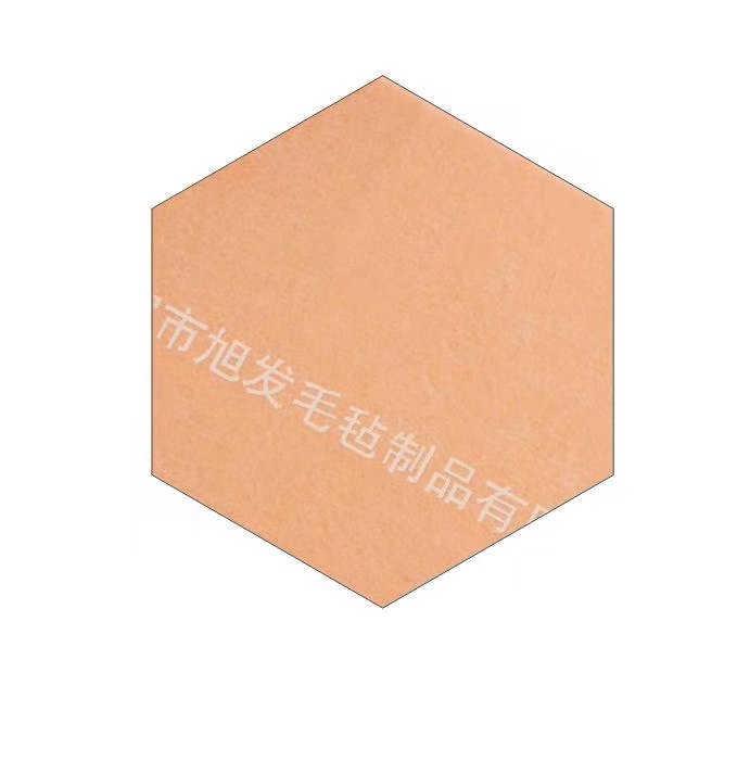 Picture of Cross-border color felt board hexagonal message board self-adhesive wall stickers felt hexagonal display background wall sound insulation board