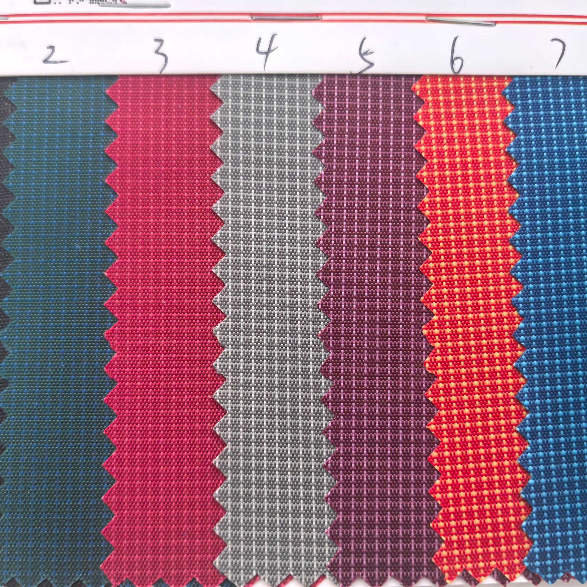 One-Grid Cationic PU Two-Color One-Grid Filament Yarn Plaid PU Cationic Partition Fabric