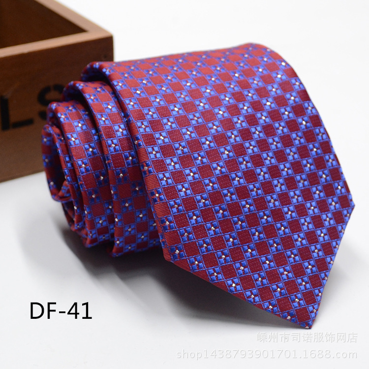 Picture of Tie business formal men's tie polyester yarn Arrow 8cm business tie
