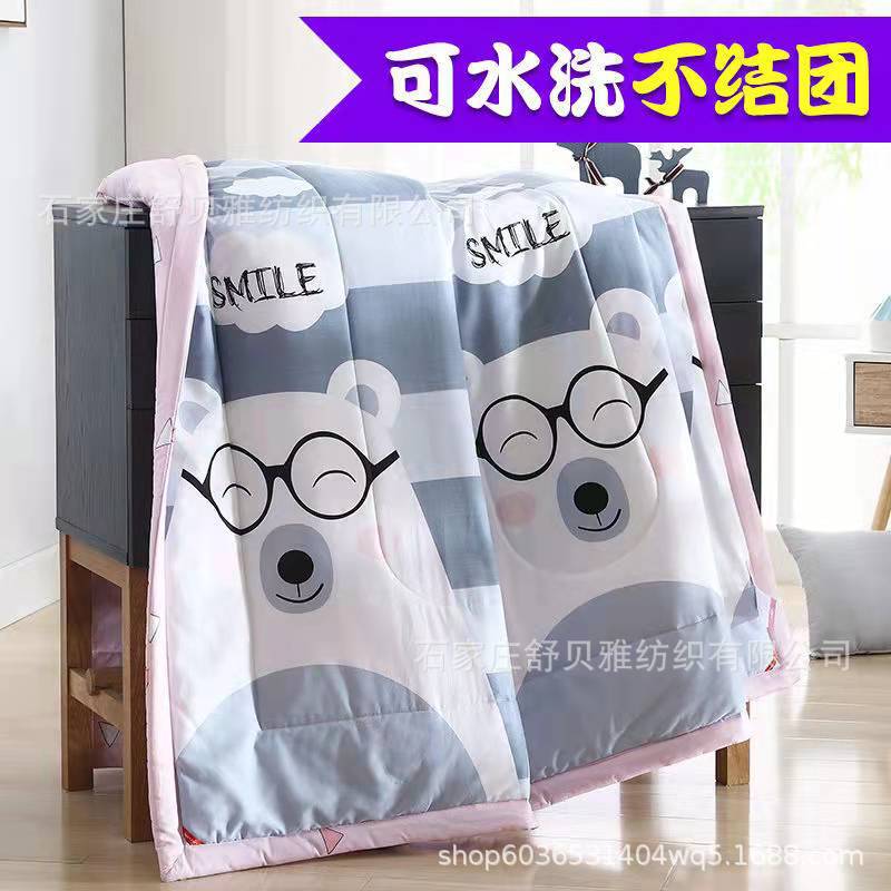 Picture of New Summer Cool Quilt Air-Conditioned Quilt Single and Double Thin Quilt Company Welfare Gift Quilt Spring & Fall Quilt Core Machine Washable