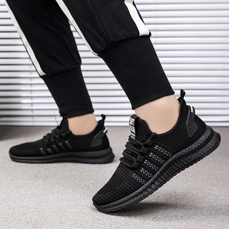 Picture of Men's Shoes 2025 Spring and Summer Men's Casual Shoes Korean Version Cross-Border Fly-Knit Shoes Running Shoes Sports Shoes Hollow Design