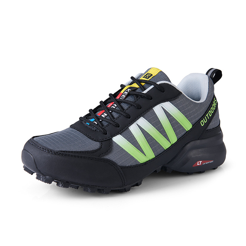 Cross-border plus-size outdoor hiking running shoes, mesh breathable casual shoes, fashionable and trendy men's sports shoes, lightweight