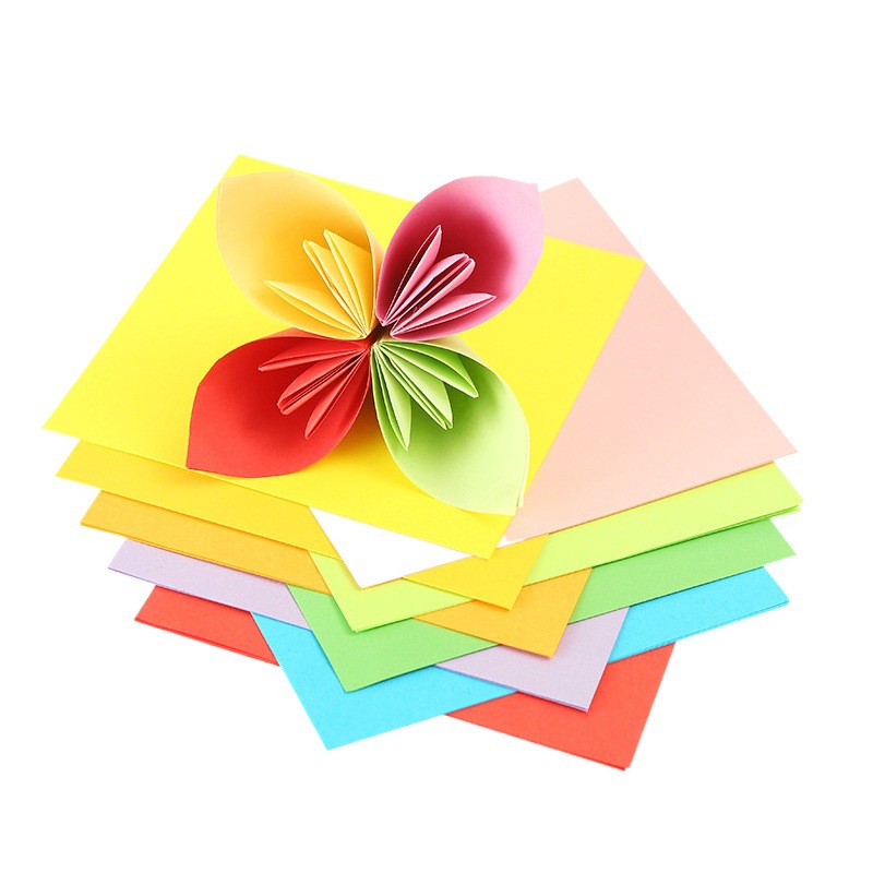 Huiyang wood pulp 20*20 square cardboard children's handmade student color paper paper cutting Kindergarten paper crane 3606