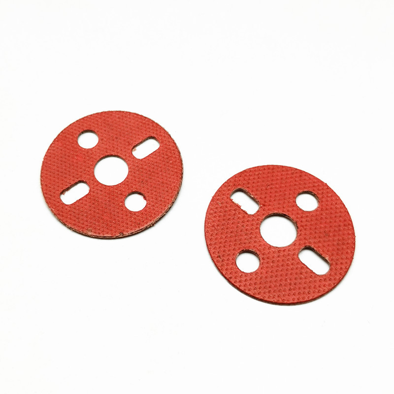 Picture of E27 ceramic lamp holder insulation sheet round red lamp holder insulation paper 5-hole lamp holder mica sheet