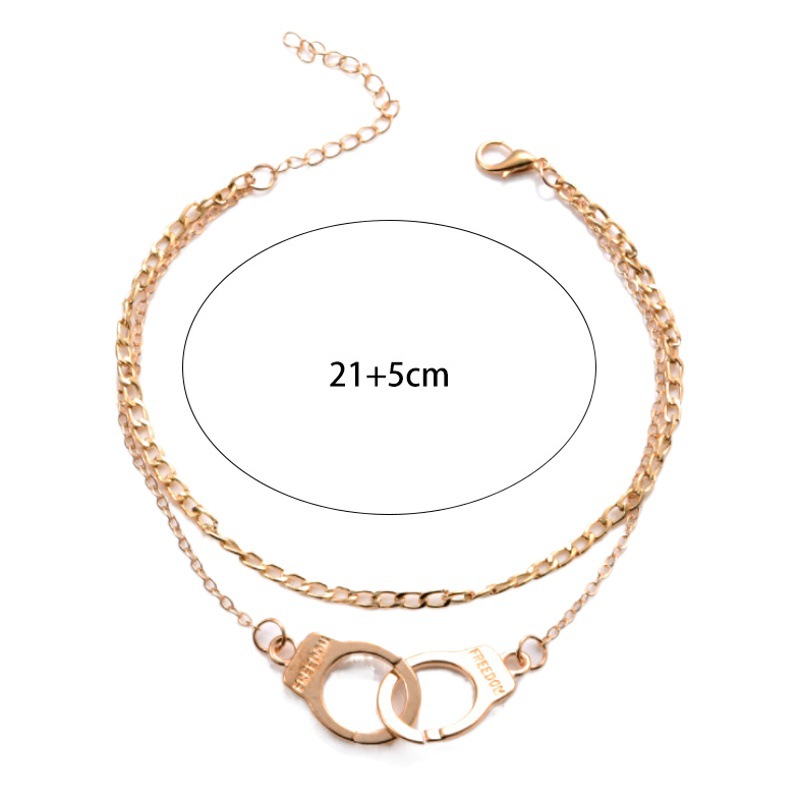 Factory wholesale Europe and the United States cross-border e-commerce jewelry new love handcuffs fashion popular beach anklet women