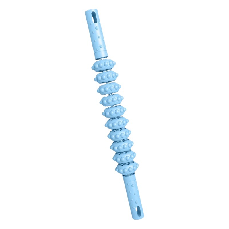 Ten-Wheel Massage Stick, Leg Beauty Tool, Circular Leg-Clamping Calf Massage Roller, Spiked Roller for Muscle Stretching and Relaxation
