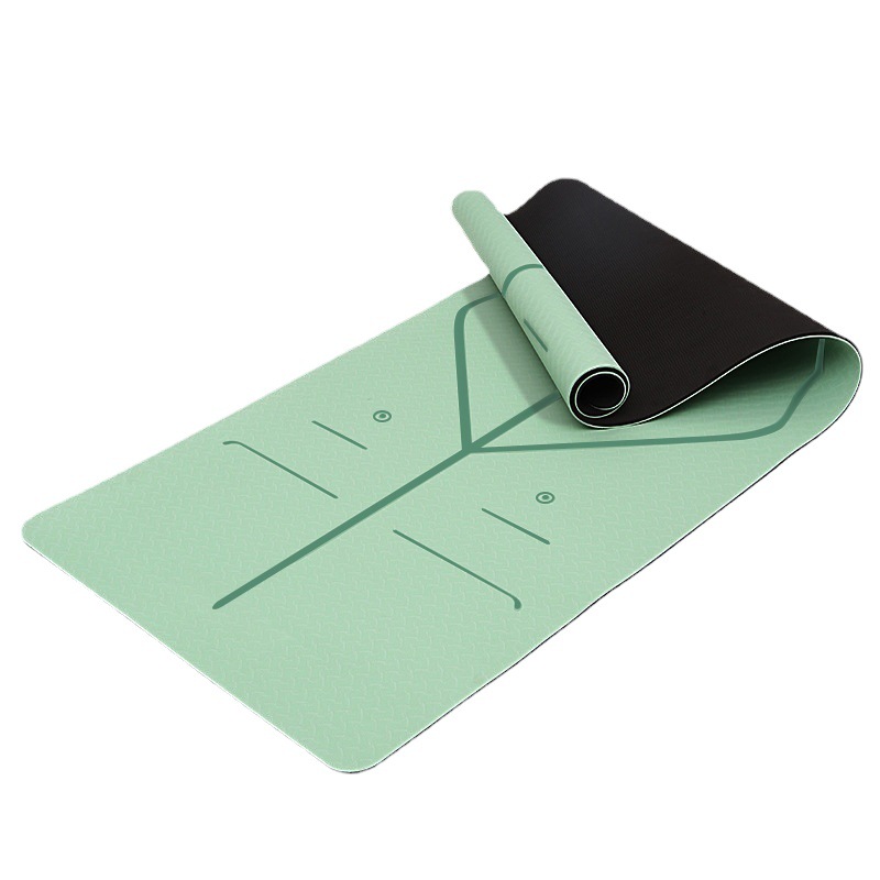 Double Tpe Yoga Mat Manufacturer Thickeneded Non-Slip Widened Fitness Mat Home Shock-Absorbing Soundproofing Skipping Rope Floor Mat Wholesale