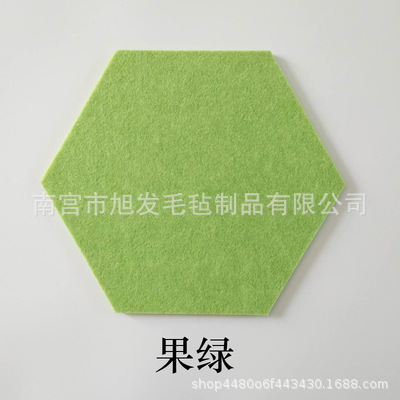 Picture of Cross-border color felt board hexagonal message board self-adhesive wall stickers felt hexagonal display background wall sound insulation board