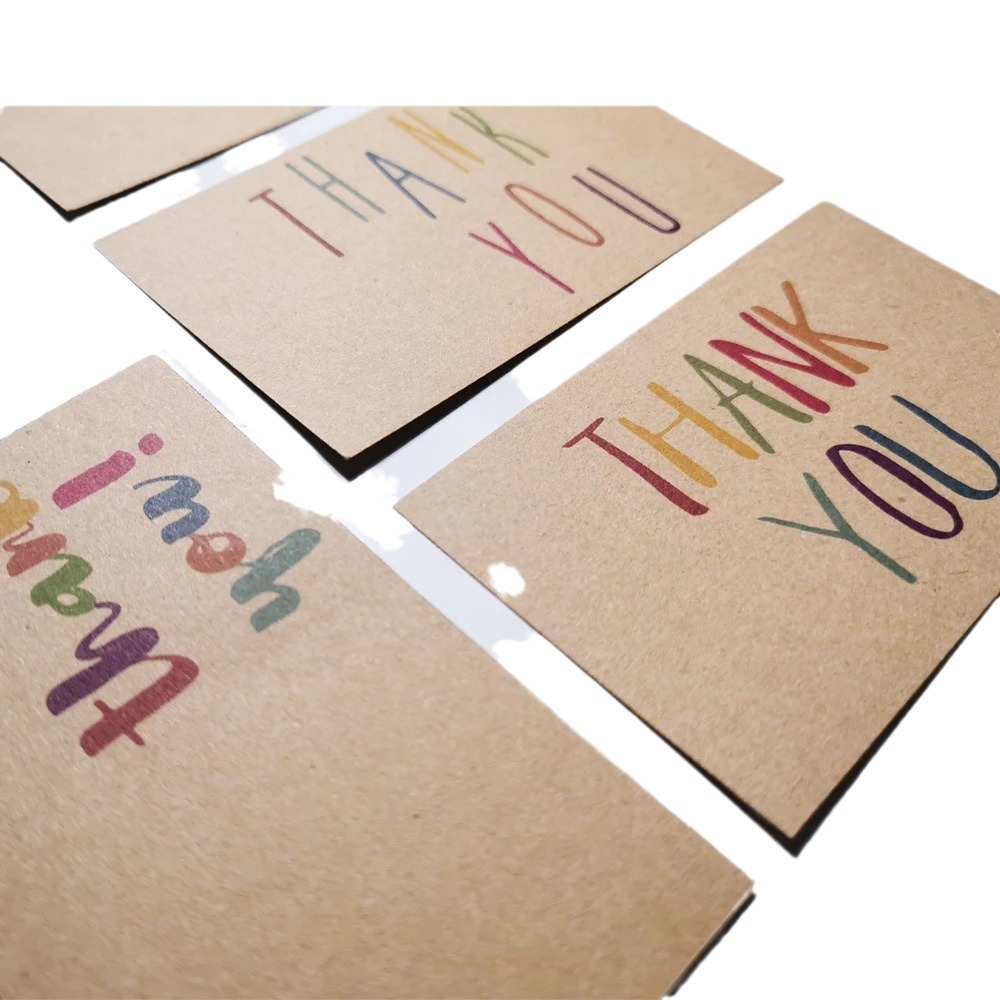 Picture of Cross-border wholesale White thank you card praise card thank you gift card packaging Kraft paper thank you card