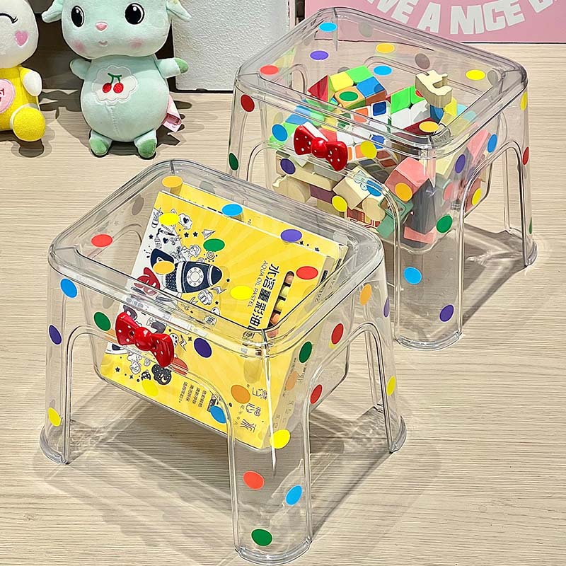 Storage stool can be used for adult home thickening, living room can be stacked with small benches, shoe changing stools, toy storage stools, stools, and stools can be placed in the house