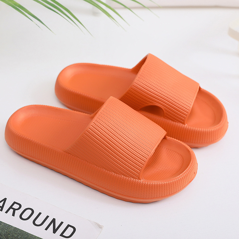 in stock home slippers solid color thick bottom summer couples comfortable sandals and slippers for men and women outdoor bath slippers wholesale
