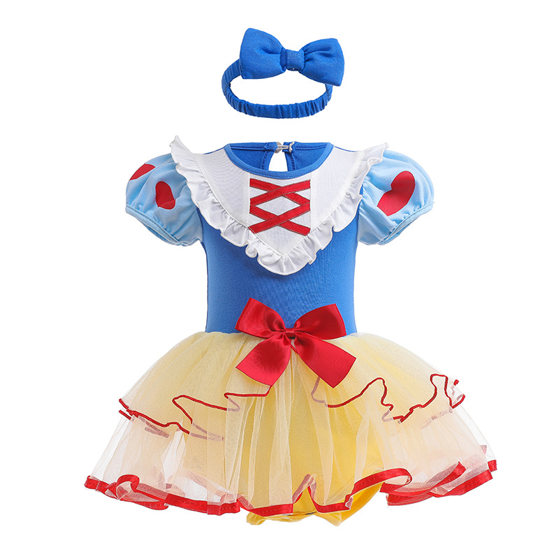 Picture of Halloween Children's Clothing, Short-Sleeved Pullover, Baby Baby Hooded Princess Jumpsuit, Romper Dress