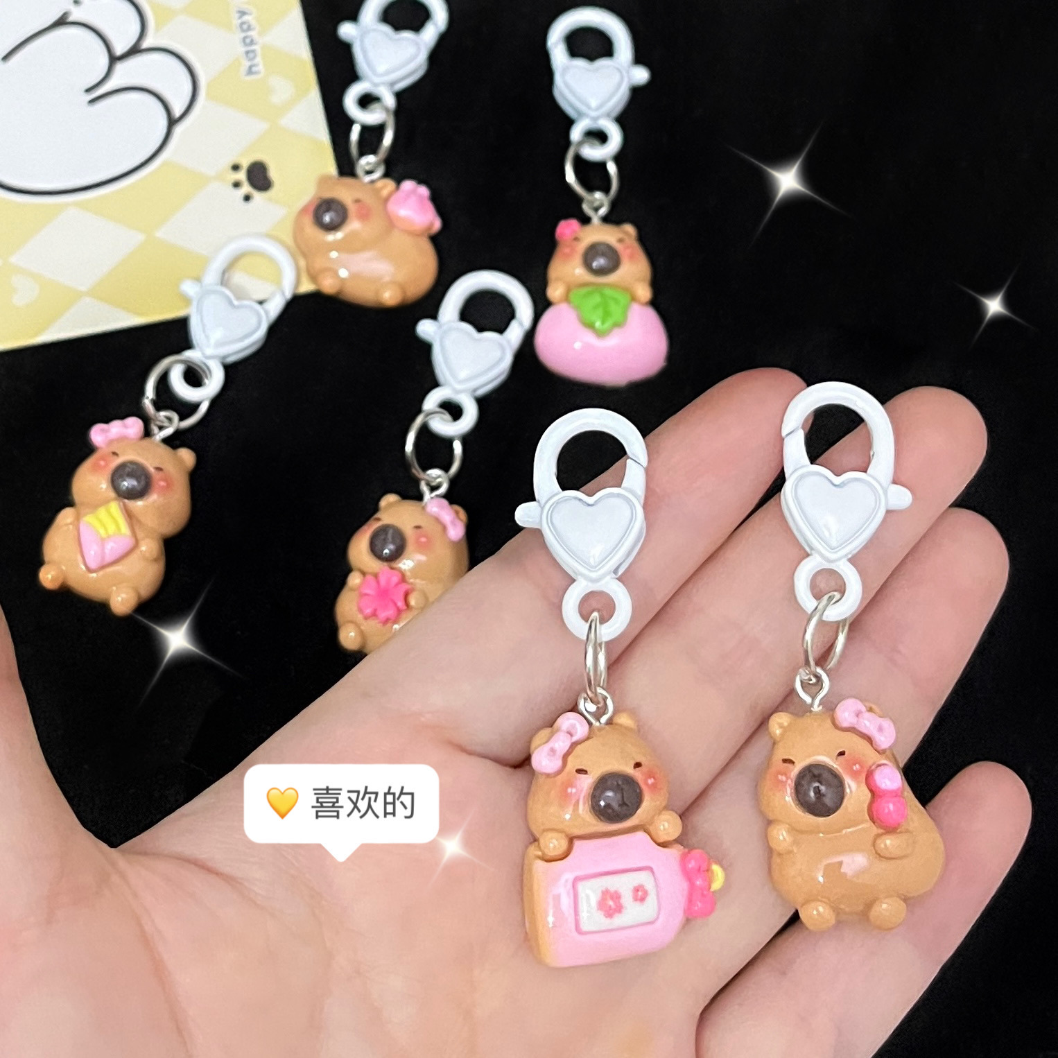 Picture of Kapi Barra Heart-shaped Buckle Cute Students'Schoolbag Pendant Ins Cartoon Girl's Heart for Best Friends Hanging Ornaments