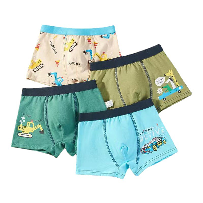 Picture of Children's Underwear Boys' Baby Cotton Boys' Underwear Boxer Children's Pants Cartoon 1-3-5-11 Years Old Children's Underwear